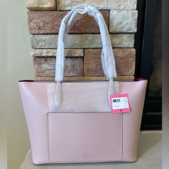 NWT Kate Spade Large Adel Tote, Rosy Cheeks - Picture 5 of 11